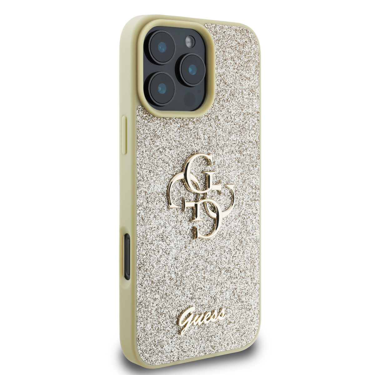 Guess Guess iPhone 16 Pro Backcover hoesje - Big 4G - Fixed Glitter - Goud, foto 4 van 6