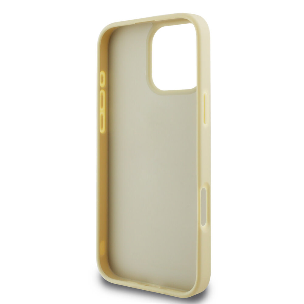 Guess Guess iPhone 16 Pro Back-Cover hul - Big 4G - Fixed Glitter - Gold Guess Guess iPhone 16 Pro Back-Cover hul - Big 4G - Fixed Glitter - Gold