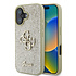 Guess iPhone 16 Backcover hoesje - Big 4G - Fixed Glitter - Goud Guess iPhone 16 Backcover hoesje - Big 4G - Fixed Glitter - Goud