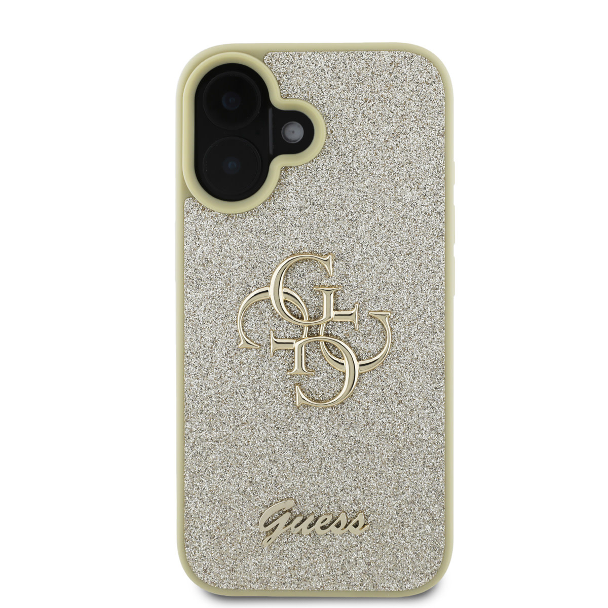 Guess Guess iPhone 16 Backcover hoesje - Big 4G - Fixed Glitter - Goud, foto 3 van 6