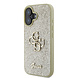 Guess Guess iPhone 16 Backcover hoesje - Big 4G - Fixed Glitter - Goud Guess Guess iPhone 16 Backcover hoesje - Big 4G - Fixed Glitter - Goud