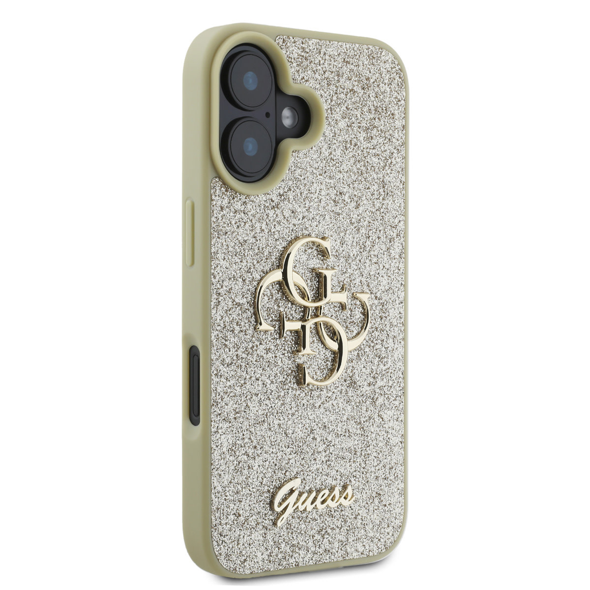 Guess Guess iPhone 16 Backcover hoesje - Big 4G - Fixed Glitter - Goud, foto 4 van 6