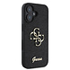 Guess Guess iPhone 16 Back cover coque - Big 4G - Fixed Glitter - Noir Guess Guess iPhone 16 Back cover coque - Big 4G - Fixed Glitter - Noir