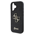 Guess Guess iPhone 16 Back-Cover hul - Big 4G - Fixed Glitter - Schwarz