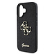 Guess Guess iPhone 16 Back cover coque - Big 4G - Fixed Glitter - Noir Guess Guess iPhone 16 Back cover coque - Big 4G - Fixed Glitter - Noir