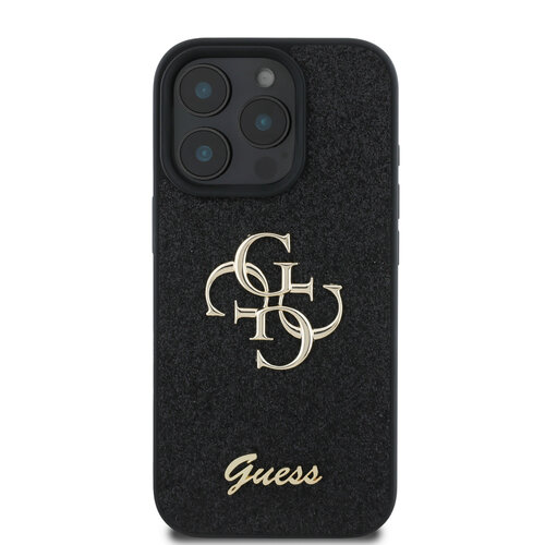 Guess Guess iPhone 16 Pro Max Back cover coque - Big 4G - Fixed Glitter - Noir