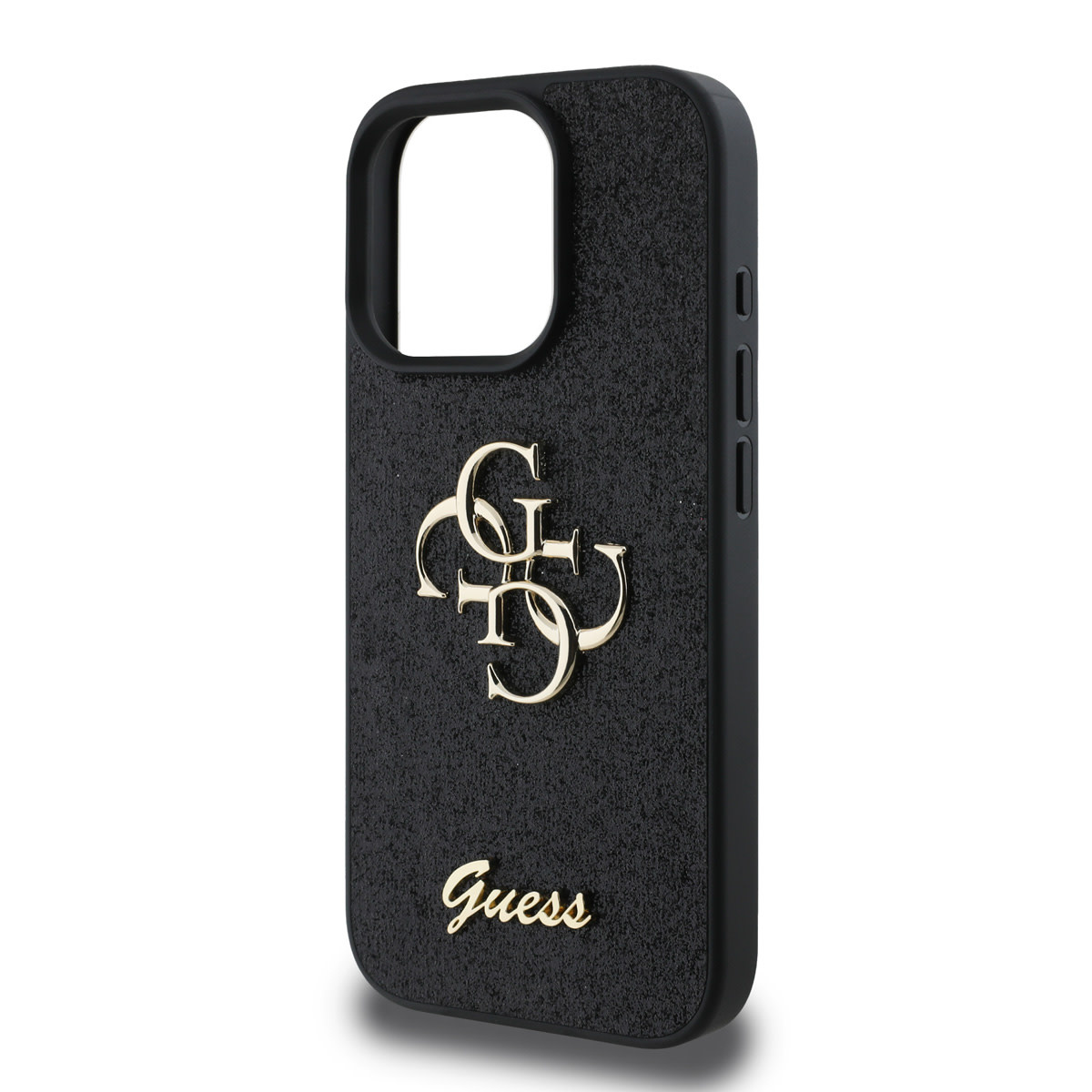 Guess Guess iPhone 16 Pro Max Backcover hoesje - Big 4G - Fixed Glitter - Zwart, foto 5 van 6
