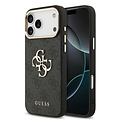 Guess Guess iPhone 17 Pro Max/iPhone 18 Pro Max Handyhülle 4G Großes Metalllogo Goldfarbener Rand - Schwarz