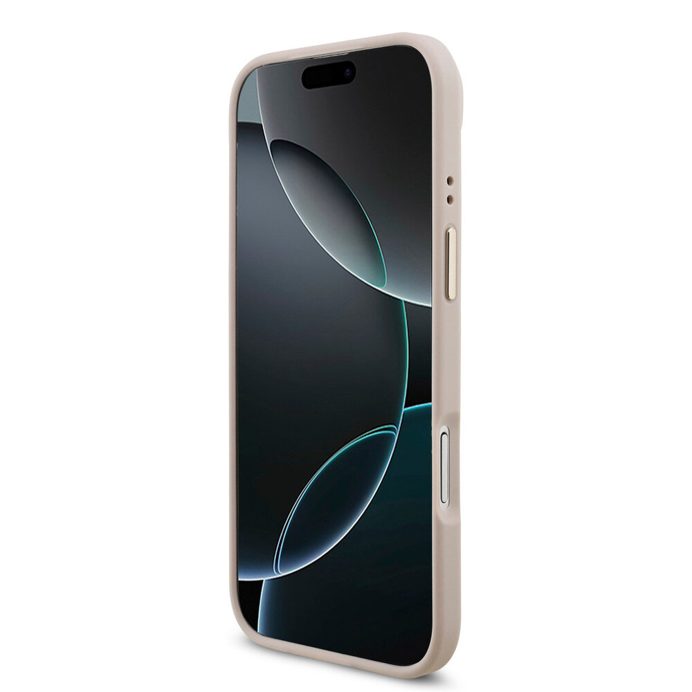 Guess Guess iPhone 17 Air Back cover case - 4G - Big Metal Logo - Gold Edge - Pink