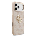Guess Guess iPhone 17 Pro Max/iPhone 18 Pro Max Handyhülle 4G Großes Metalllogo Goldfarbener Rand - Rosa