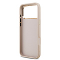 Guess Guess iPhone 17 Pro Max/iPhone 18 Pro Max Coque arrière 4G Grand logo métallique Bord doré - Rose