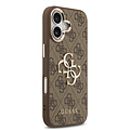 Guess Guess iPhone 17 Back cover coque - 4G - Big Metal Logo - Gold Edge - Marron