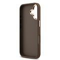 Guess Guess iPhone 17 Back cover case - 4G - Big Metal Logo - Gold Edge - Brown