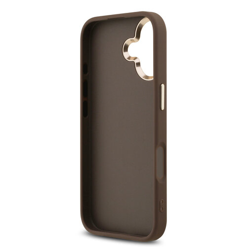 Guess Guess iPhone 17 Back cover coque - 4G - Big Metal Logo - Gold Edge - Marron