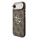 Guess Guess iPhone 17 Air Back cover case - 4G - Big Metal Logo - Gold Edge - Brown