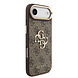 Guess Guess iPhone 17 Air Back cover case - 4G - Big Metal Logo - Gold Edge - Brown