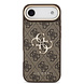 Guess Guess iPhone 17 Air Back cover case - 4G - Big Metal Logo - Gold Edge - Brown