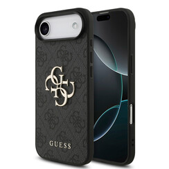 Guess iPhone 17 Air Backcover hoesje - 4G - Big Metal Logo - Zwart