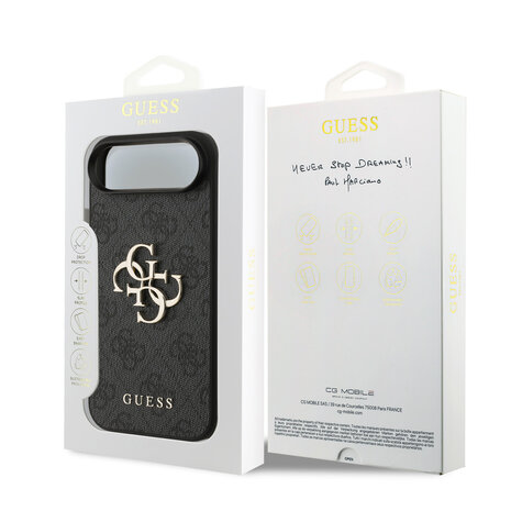 Guess Guess iPhone 17 Air Back cover case - 4G - Big Metal Logo - Black