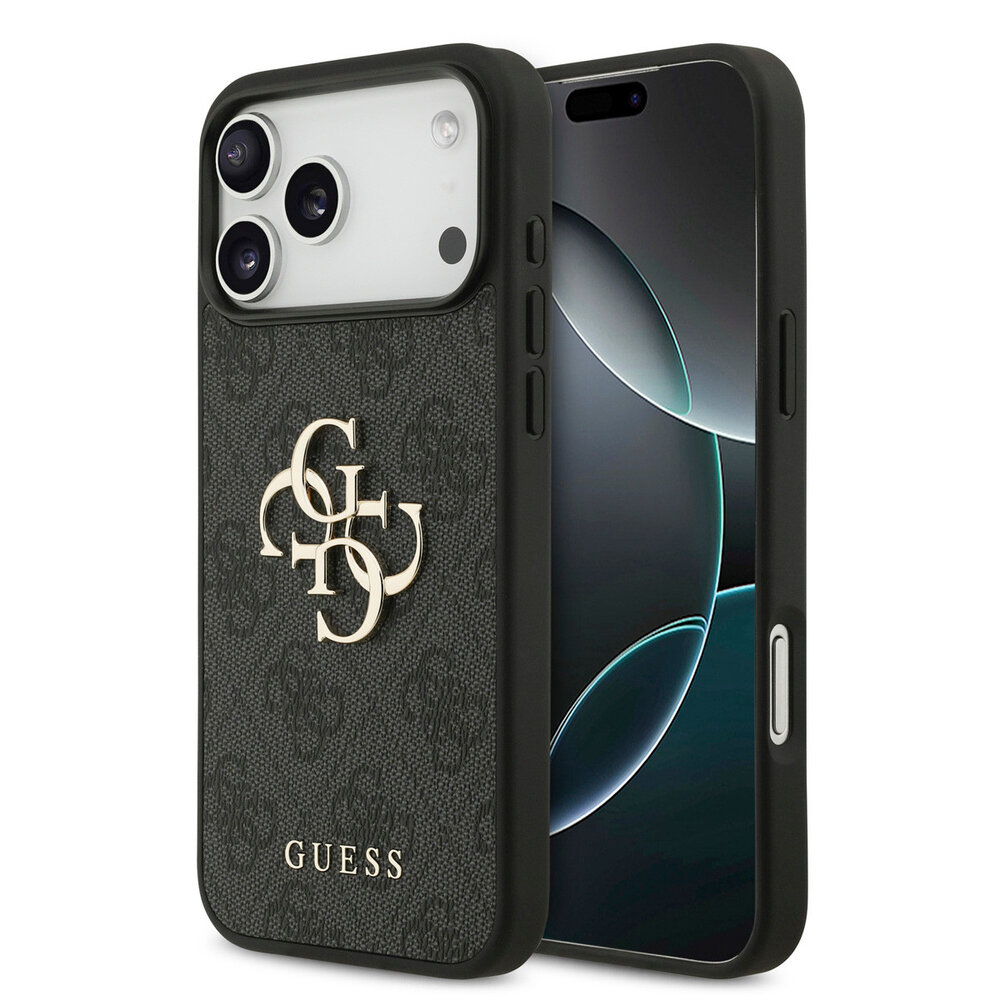 Guess Guess iPhone 17 Pro Max Backcover hoesje - 4G - Big Metal Logo - Zwart Guess Guess iPhone 17 Pro Max Backcover hoesje - 4G - Big Metal Logo - Zwart
