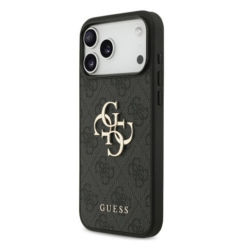 Guess Guess iPhone 17 Pro Max/iPhone 18 Pro Max Handyhülle 4G Großes Metalllogo - Schwarz