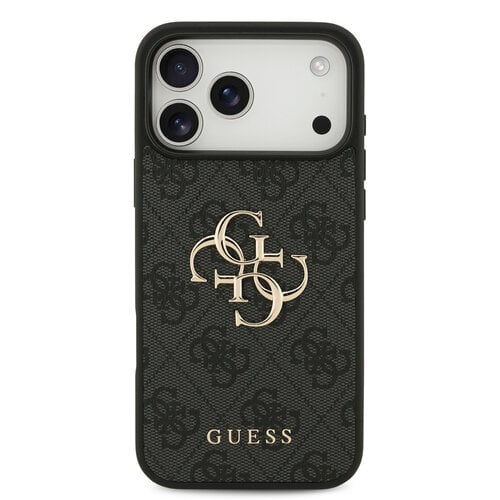 Guess Guess iPhone 17 Pro Max/iPhone 18 Pro Max Handyhülle 4G Großes Metalllogo - Schwarz