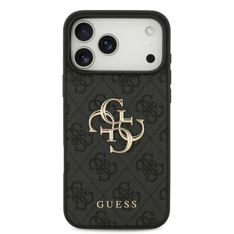 Guess Guess iPhone 17 Pro Max Backcover hoesje - 4G - Big Metal Logo - Zwart Guess Guess iPhone 17 Pro Max Backcover hoesje - 4G - Big Metal Logo - Zwart