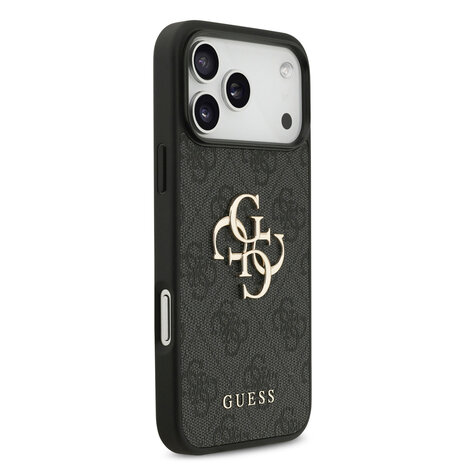 Guess Guess iPhone 17 Pro Max Backcover hoesje - 4G - Big Metal Logo - Zwart Guess Guess iPhone 17 Pro Max Backcover hoesje - 4G - Big Metal Logo - Zwart
