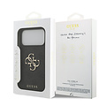 Guess Guess iPhone 17 Pro Max/iPhone 18 Pro Max Coque arrière 4G Grand logo métallique - Noir