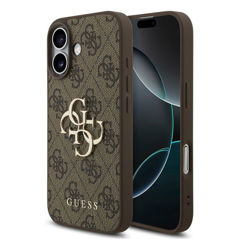 Guess Guess iPhone 17 Backcover hoesje - 4G - Big Metal Logo - Bruin Guess Guess iPhone 17 Backcover hoesje - 4G - Big Metal Logo - Bruin