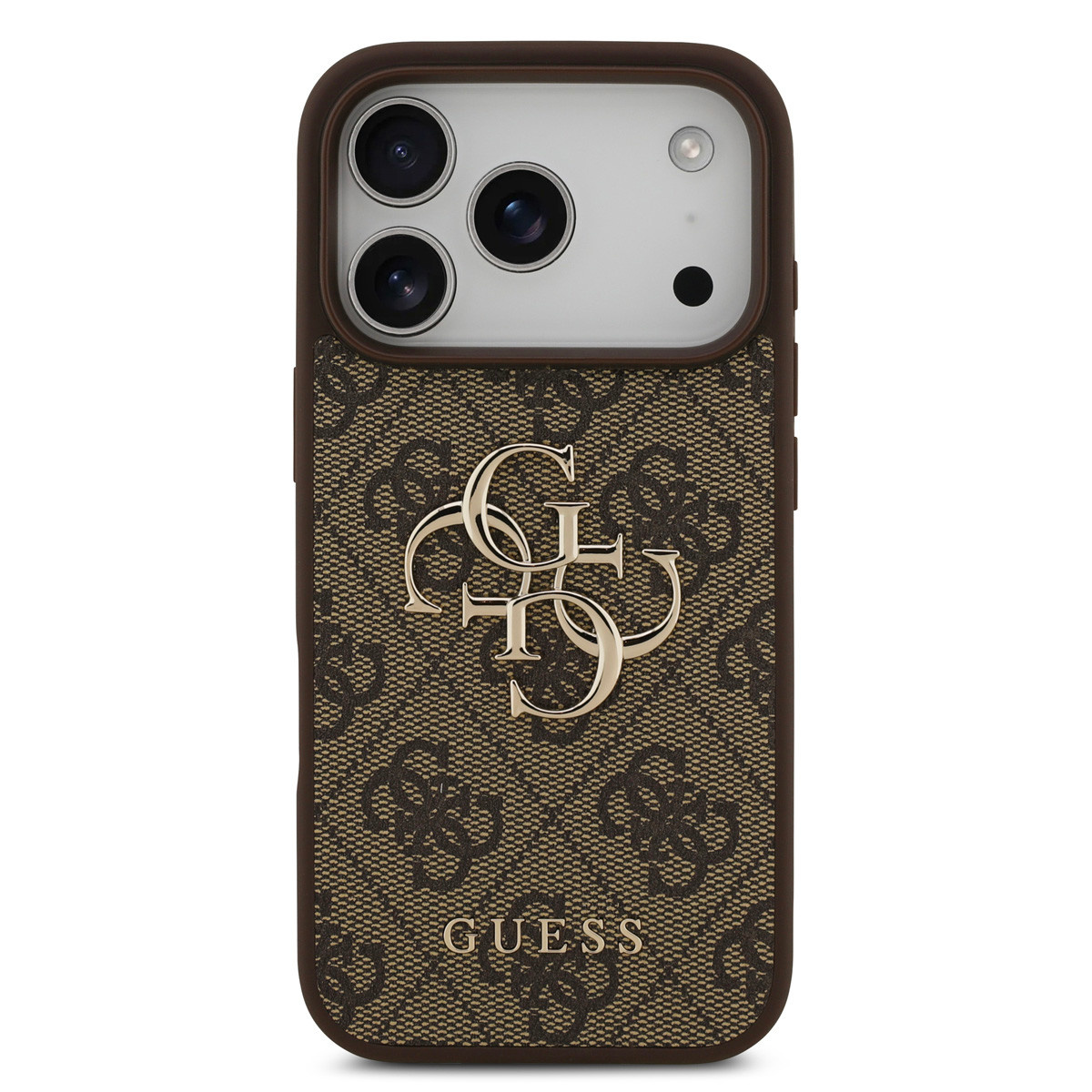 Guess Guess iPhone 17 Pro Backcover hoesje - 4G - Big Metal Logo - Bruin, foto 3 van 6