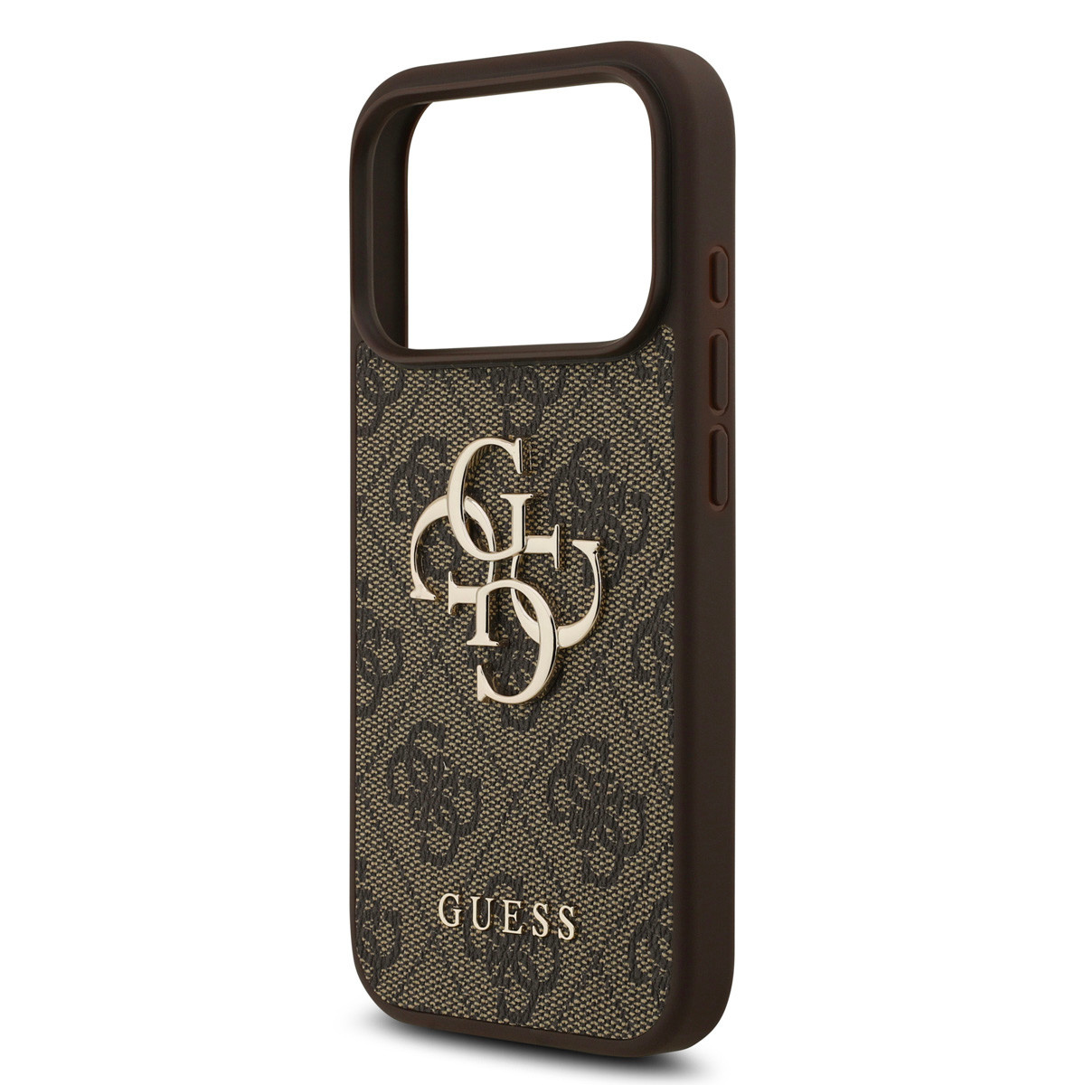 Guess Guess iPhone 17 Pro Backcover hoesje - 4G - Big Metal Logo - Bruin, foto 5 van 6