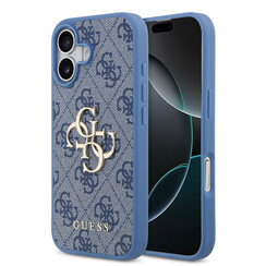 Guess iPhone 17 Backcover hoesje - 4G - Big Metal Logo - Blauw