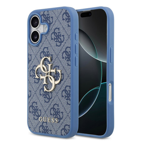Guess Guess iPhone 17 Backcover hoesje - 4G - Big Metal Logo - Blauw Guess Guess iPhone 17 Backcover hoesje - 4G - Big Metal Logo - Blauw
