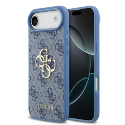 Guess iPhone 17 Air Back cover case - 4G - Big Metal Logo - Blue
