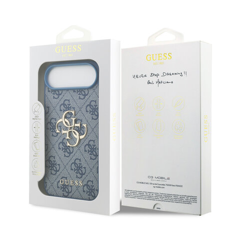 Guess Guess iPhone 17 Air Back cover case - 4G - Big Metal Logo - Blue