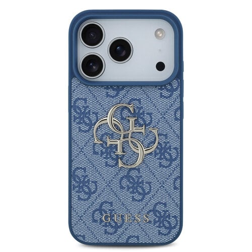 Guess Guess iPhone 17 Pro/iPhone 18 Pro Handyhülle 4G Großes Metalllogo - Blau