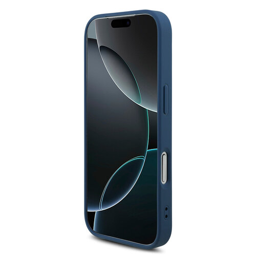 Guess Guess iPhone 17 Pro/iPhone 18 Pro Coque arrière 4G Grand logo métallique - Bleu