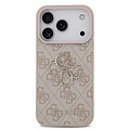 Guess Guess iPhone 17 Pro/iPhone 18 Pro Handyhülle 4G Großes Metalllogo - Rosa