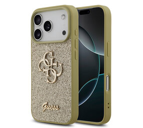 Guess Guess iPhone 17 Pro Back cover coque - Big 4G - Fixed Glitter - Or Guess Guess iPhone 17 Pro Back cover coque - Big 4G - Fixed Glitter - Or