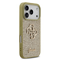 Guess Guess iPhone 17 Pro/iPhone 18 Pro Coque arrière Grand motif 4G Finition à paillettes fixes - Doré