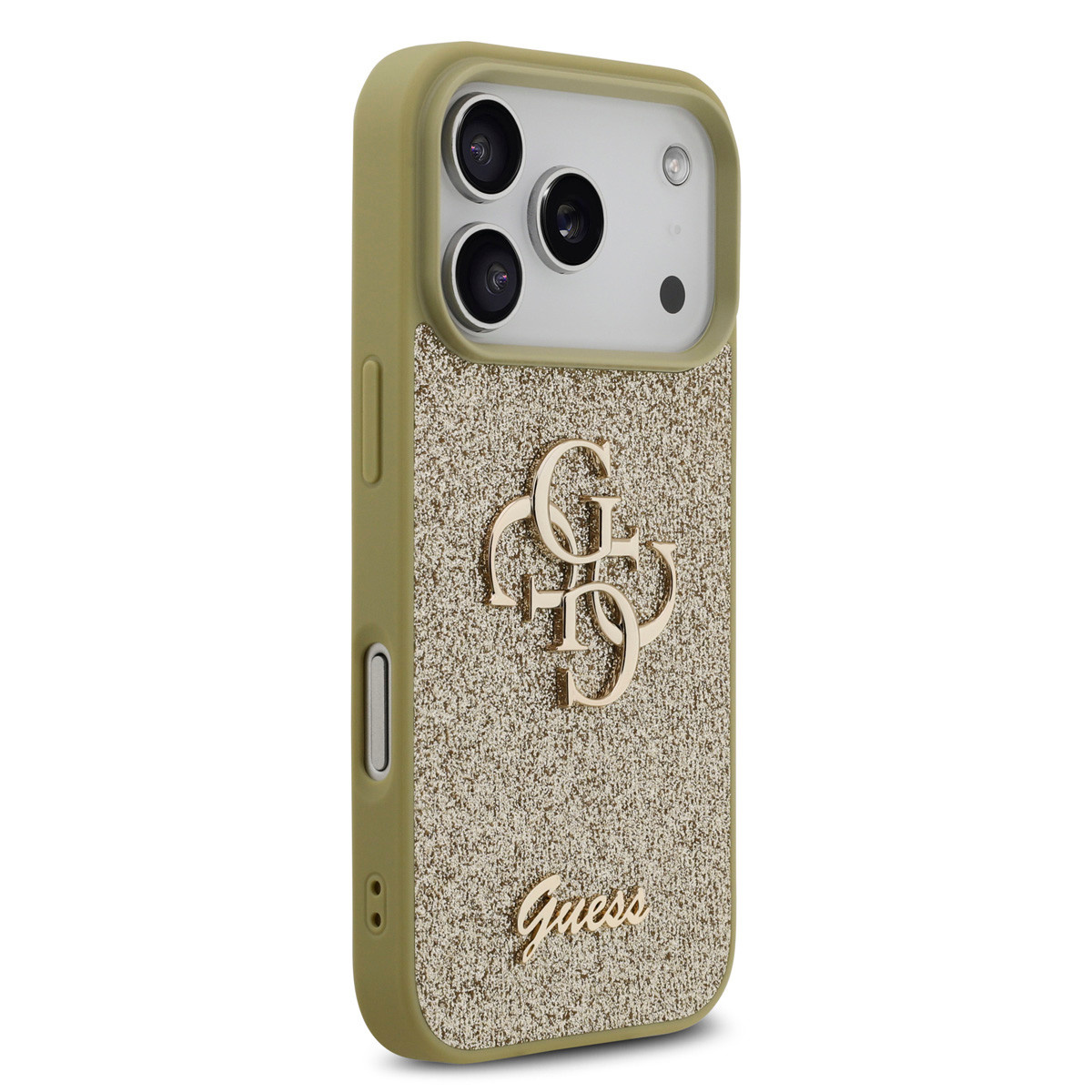 Guess Guess iPhone 17 Pro Backcover hoesje - Big 4G - Fixed Glitter - Goud, foto 4 van 6