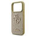 Guess Guess iPhone 17 Pro/iPhone 18 Pro Coque arrière Grand motif 4G Finition à paillettes fixes - Doré