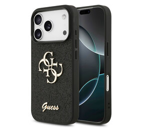 Guess Guess iPhone 17 Pro Back cover case - Big 4G - Fixed Glitter - Black Guess Guess iPhone 17 Pro Back cover case - Big 4G - Fixed Glitter - Black