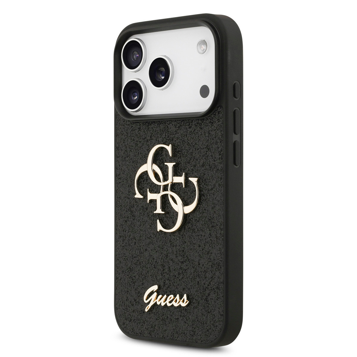 Guess Guess iPhone 17 Pro Backcover hoesje - Big 4G - Fixed Glitter - Zwart, foto 2 van 6