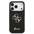 Guess Guess iPhone 17 Pro/iPhone 18 Pro Handyhülle Großes 4G-Motiv Feste Glitzerverzierung - Schwarz