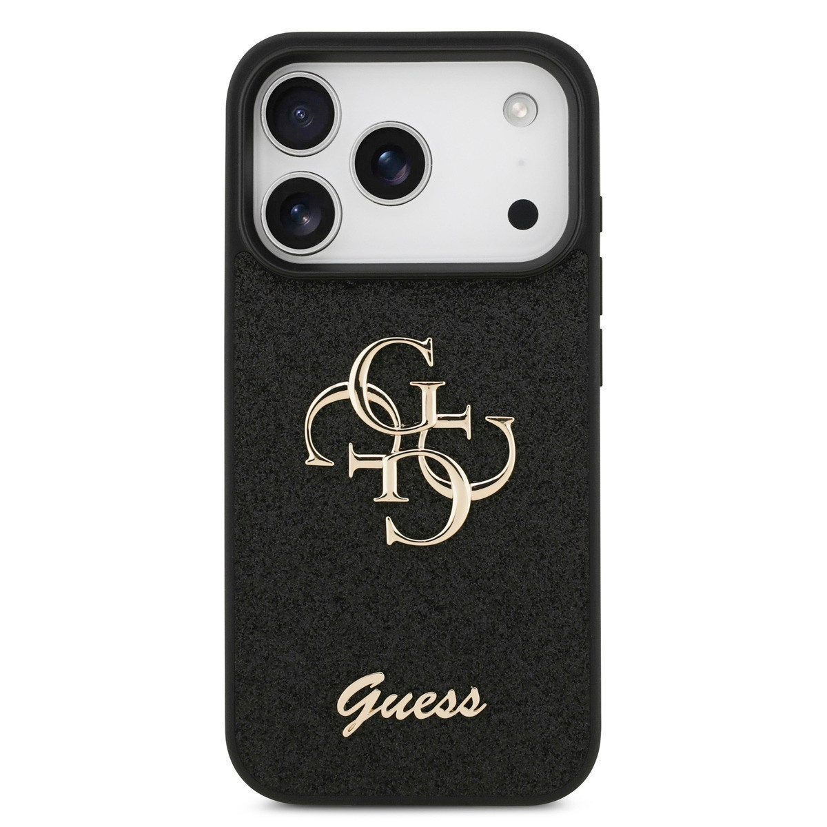 Guess Guess iPhone 17 Pro Backcover hoesje - Big 4G - Fixed Glitter - Zwart, foto 3 van 6