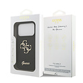 Guess Guess iPhone 17 Pro/iPhone 18 Pro Coque arrière Grand motif 4G Finition à paillettes fixes - Noir