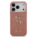 Guess Guess iPhone 17 Pro/iPhone 18 Pro Coque arrière Grand motif 4G Finition à paillettes fixes - Rose