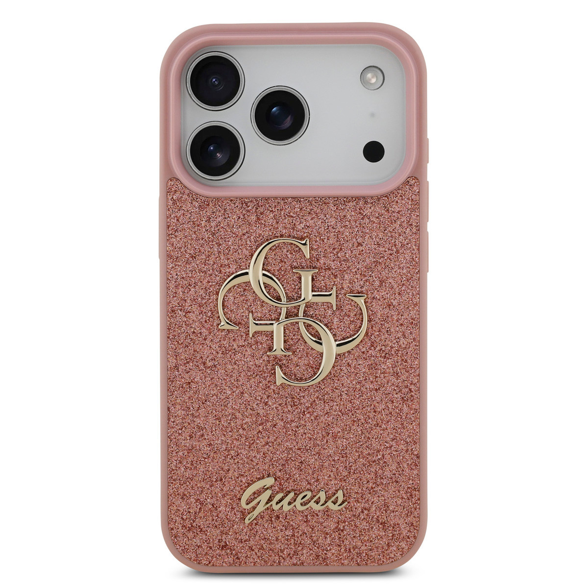Guess Guess iPhone 17 Pro Backcover hoesje - Big 4G - Fixed Glitter - Roze, foto 3 van 6